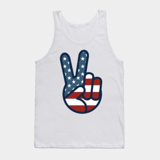 Patriotic Peace Sign Tank Top